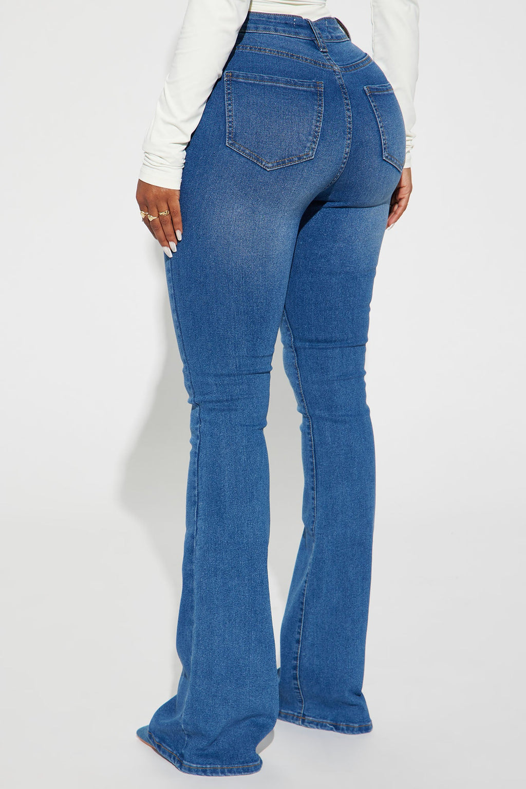 Tucson High Rise Stretch Flare Jeans - Medium Wash