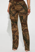 In The Wild Camo Stretch Cargo Jeans - Camouflage