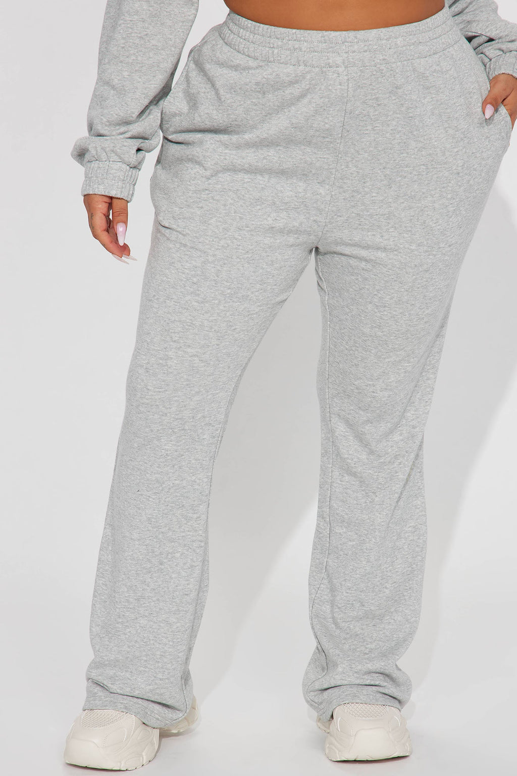 Give It Away Lounge Flare Pant - Heather Grey