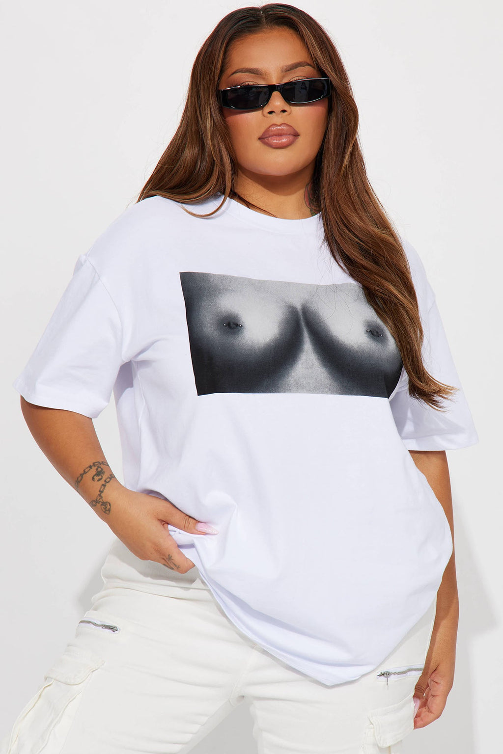 Always Sitting Pretty Graphic Tee - White