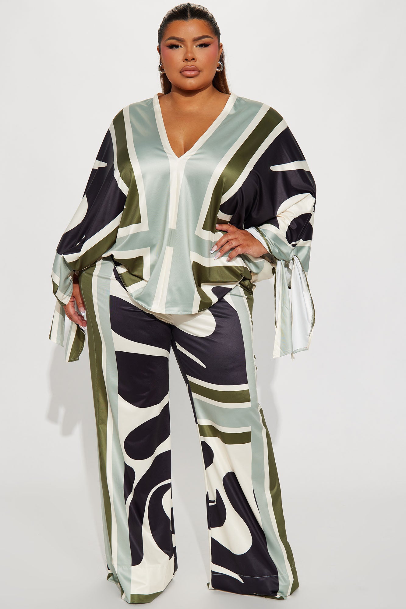 Missed You Pant Set - Sage/combo