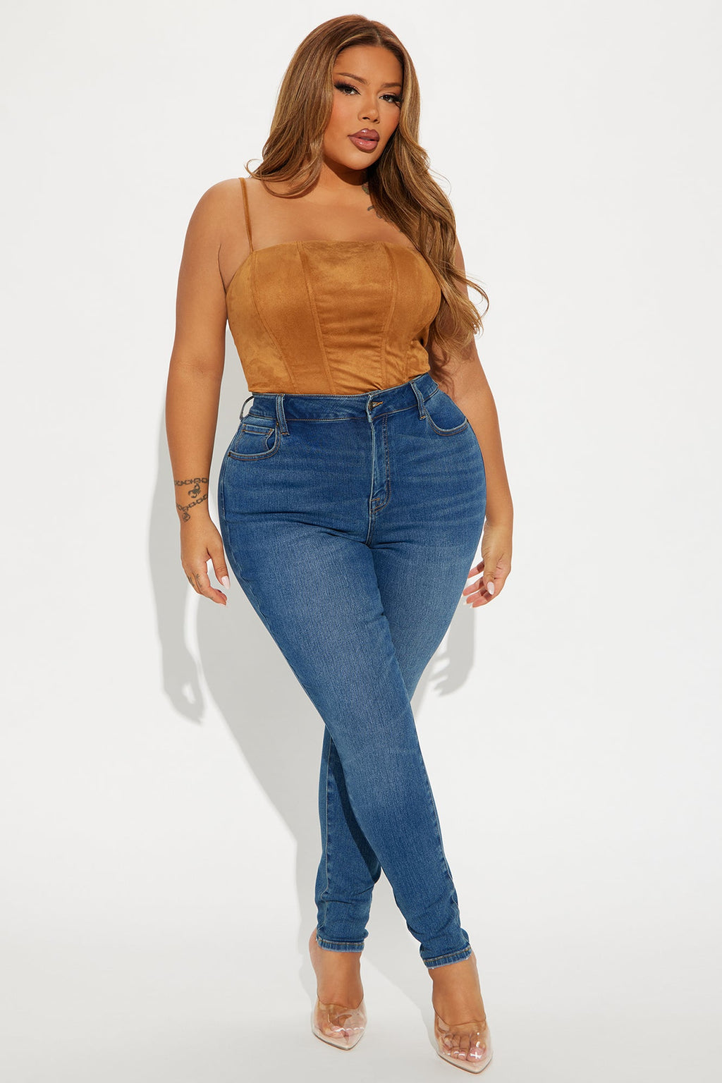 Yalena Stretch Skinny Jeans - Dark Wash