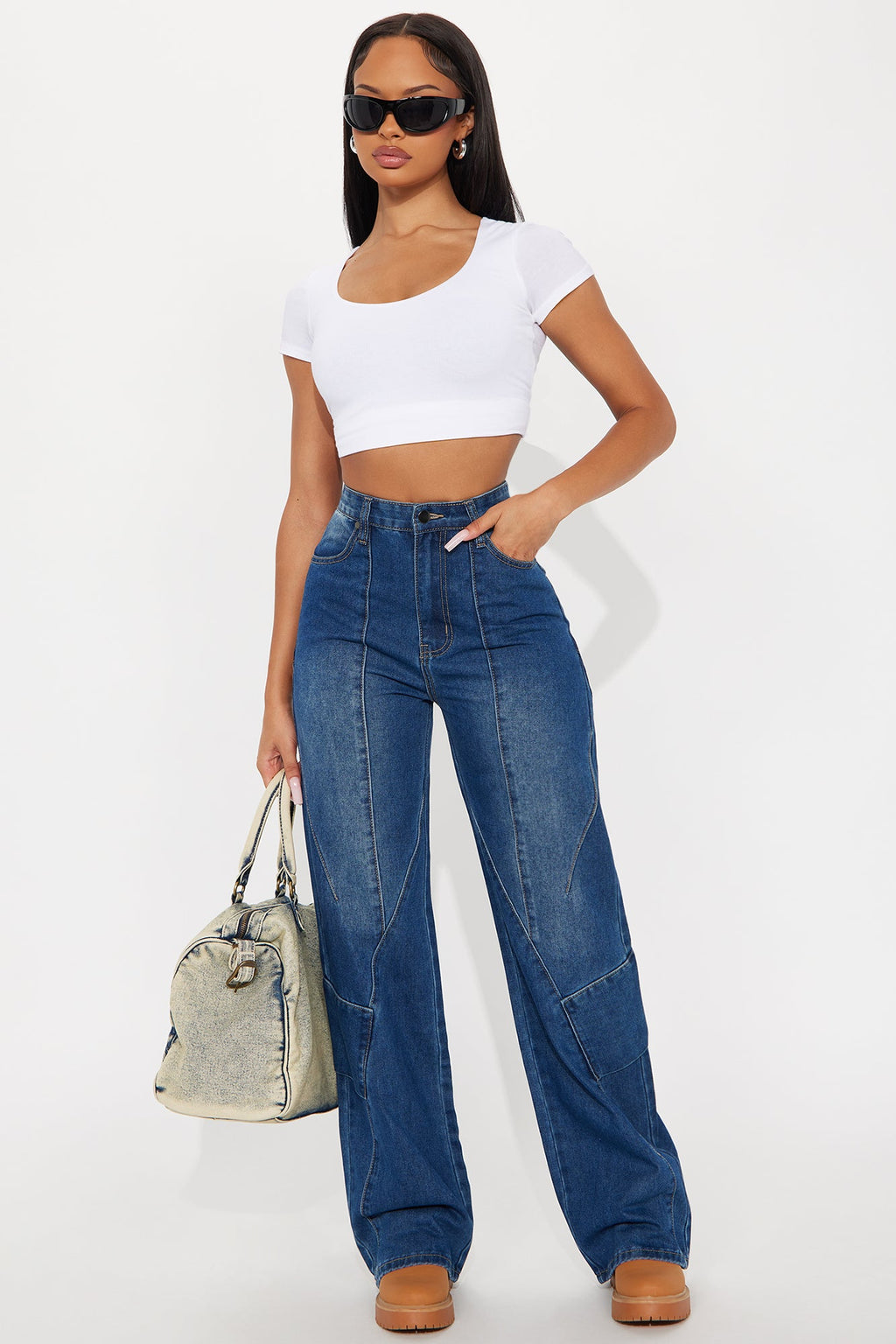 Perfectly Aligned Straight Leg Jeans - Dark Wash