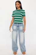 Out Of Here Wide Leg Jeans - Light Wash