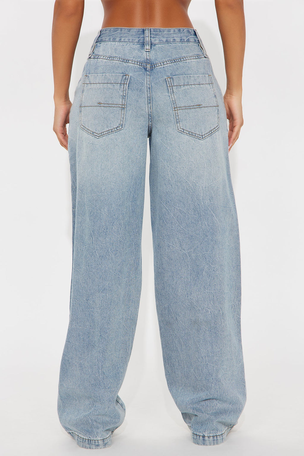 Out Of Here Wide Leg Jeans - Light Wash