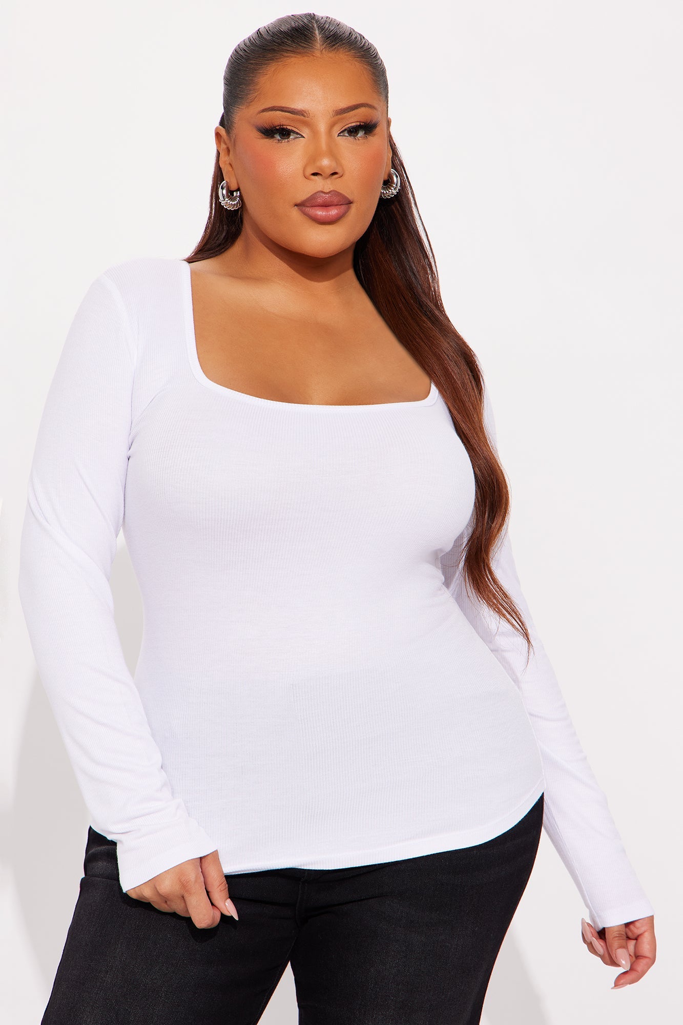 Issa Ribbed Top - White