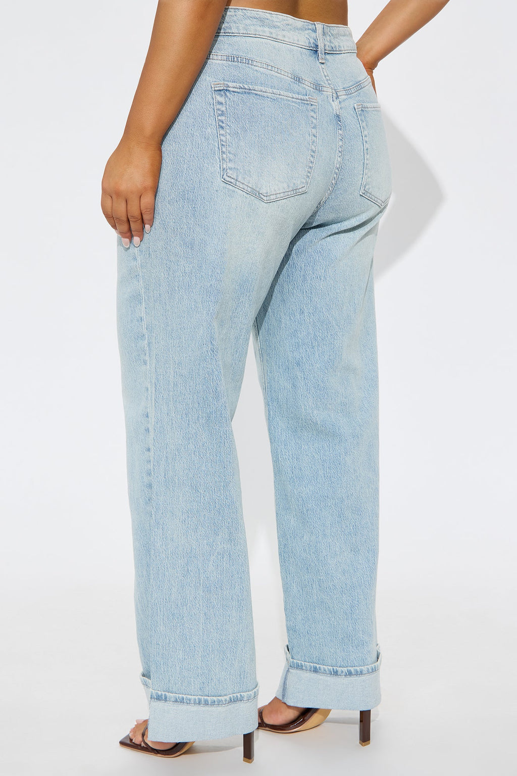Briana Low Rise Cuffed Wide Leg Jeans - Vintage Wash