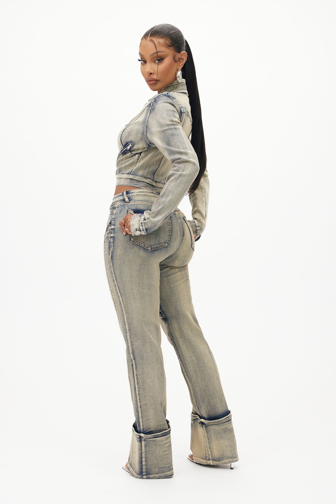 Locking In Stretch Straight Leg Jeans - Vintage Wash