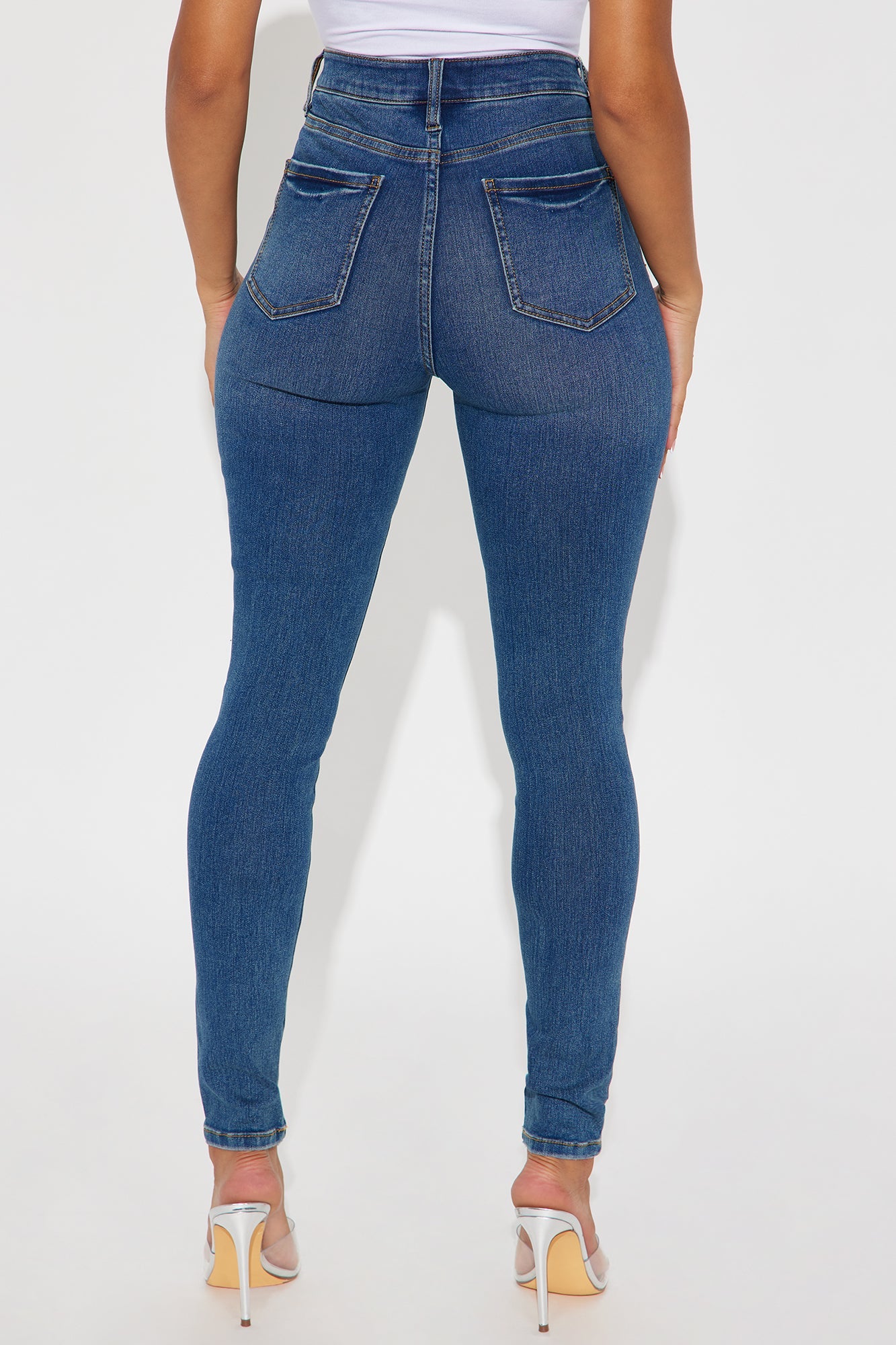 Yalena Stretch Skinny Jeans - Dark Wash