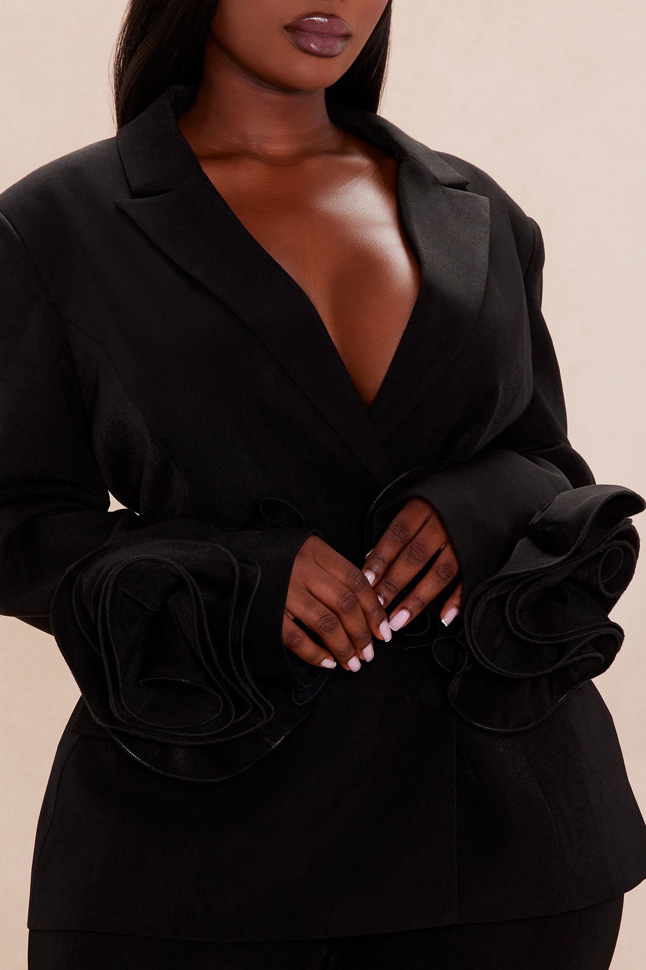 Amora Blazer Suit Set - Black