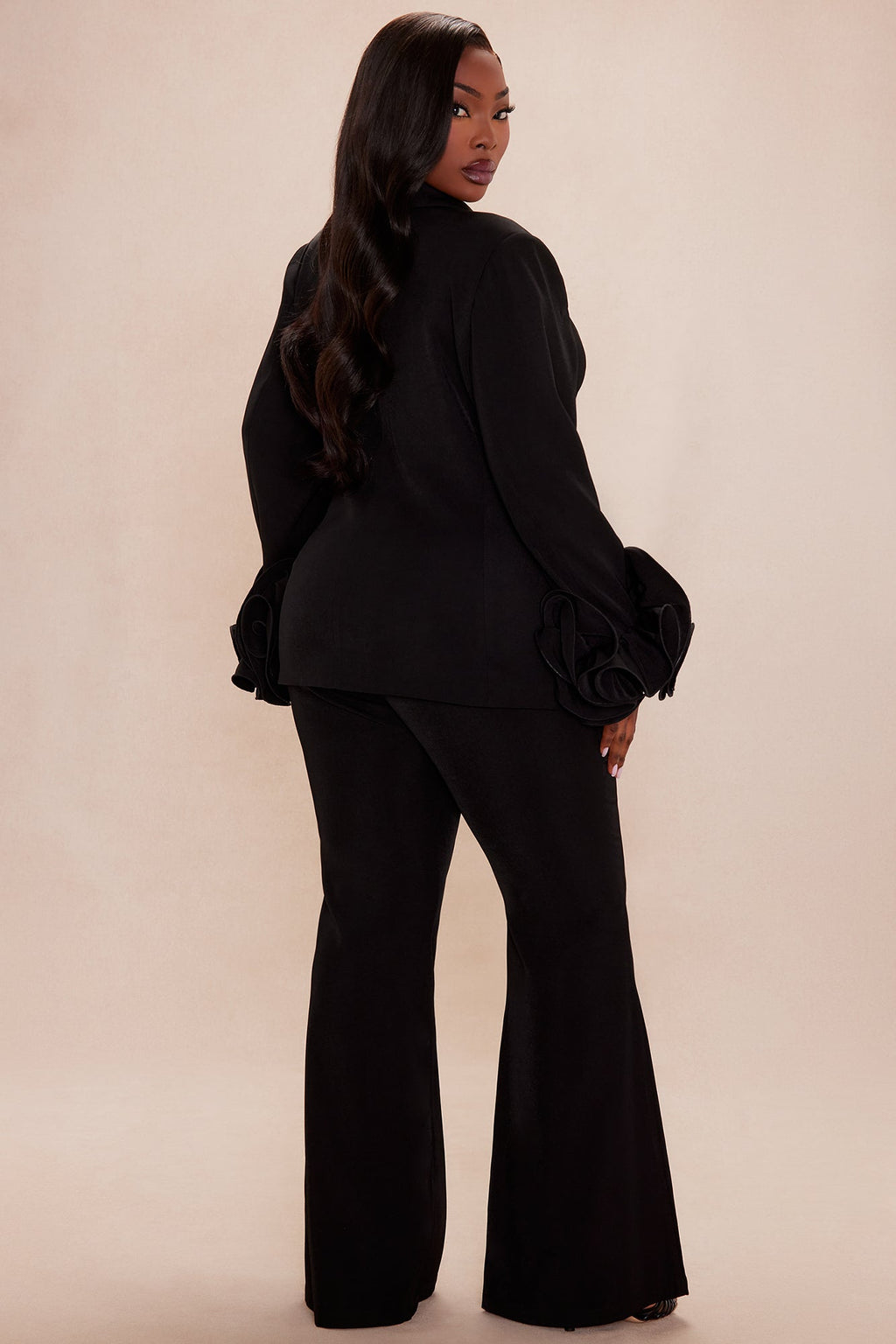 Amora Blazer Suit Set - Black