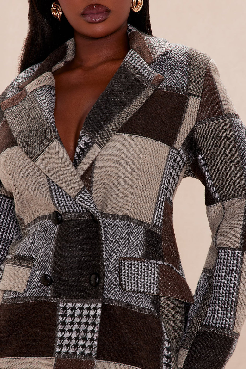 Harriet Patched Blazer - Grey/combo