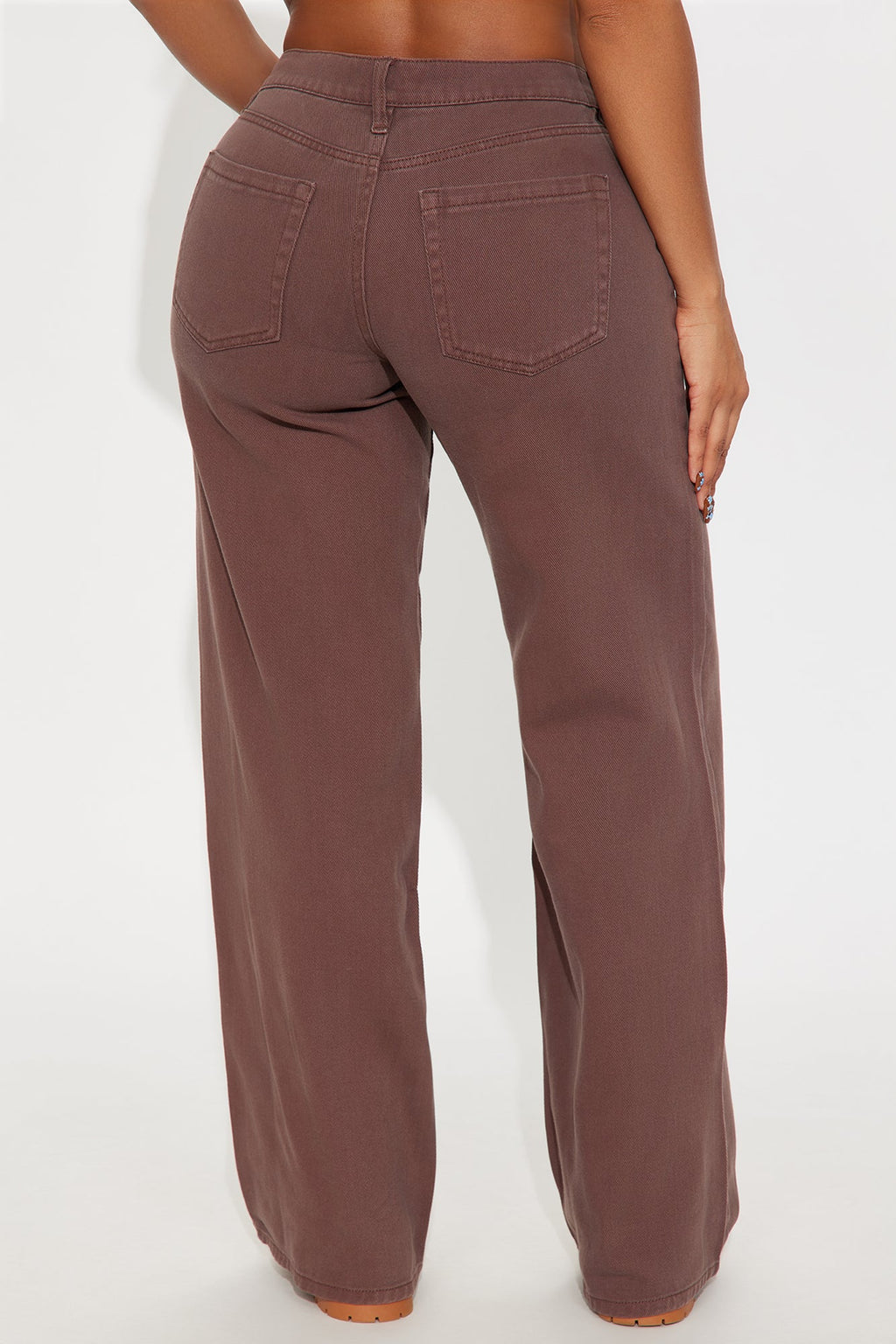 Southside Low Rise Wide Leg Jean - Brown