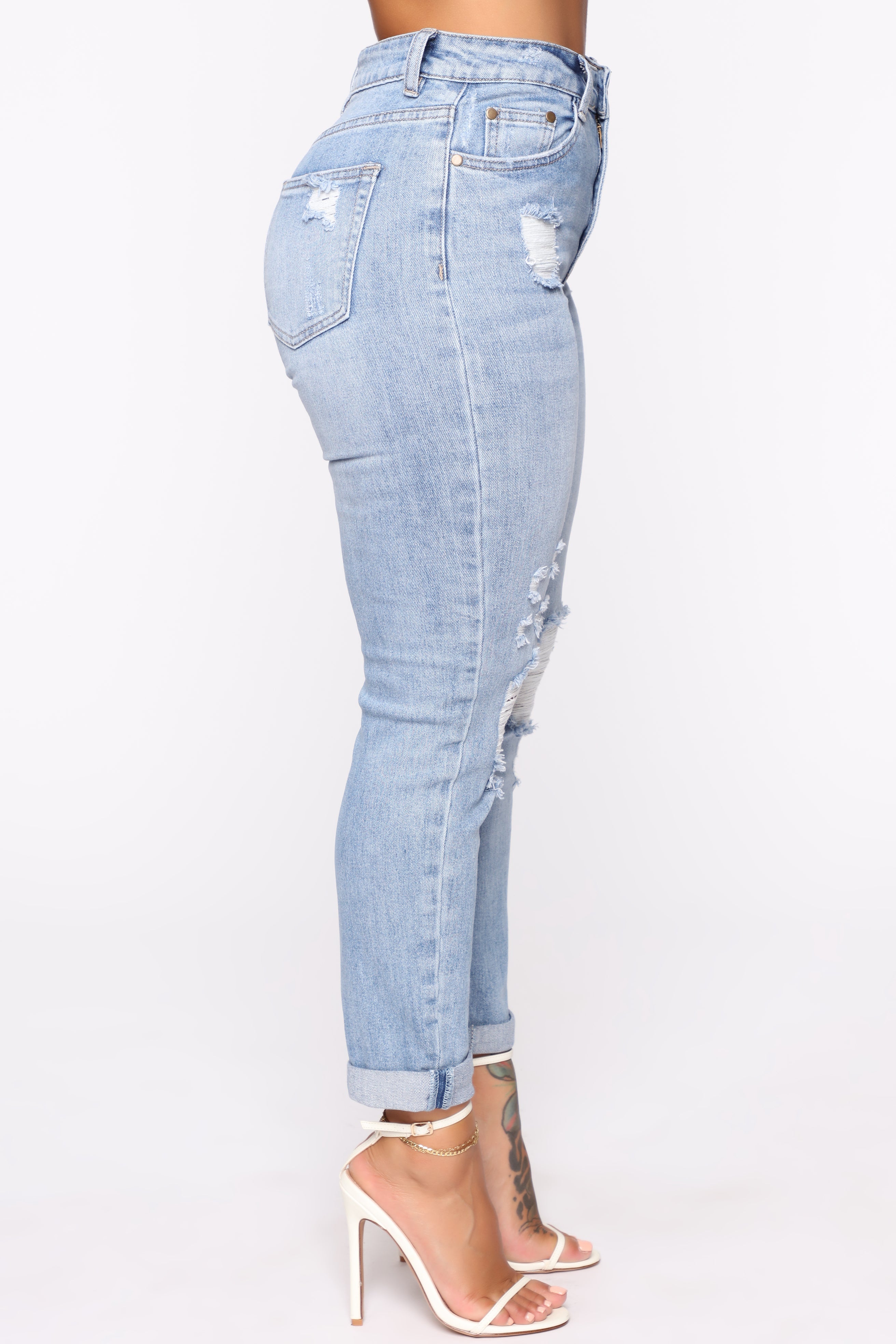 Keep Coming Back Boyfriend Jeans - Light Blue Wash