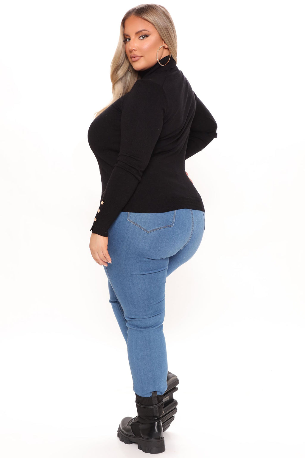 Meet Me Somewhere Turtle Neck Sweater - Black