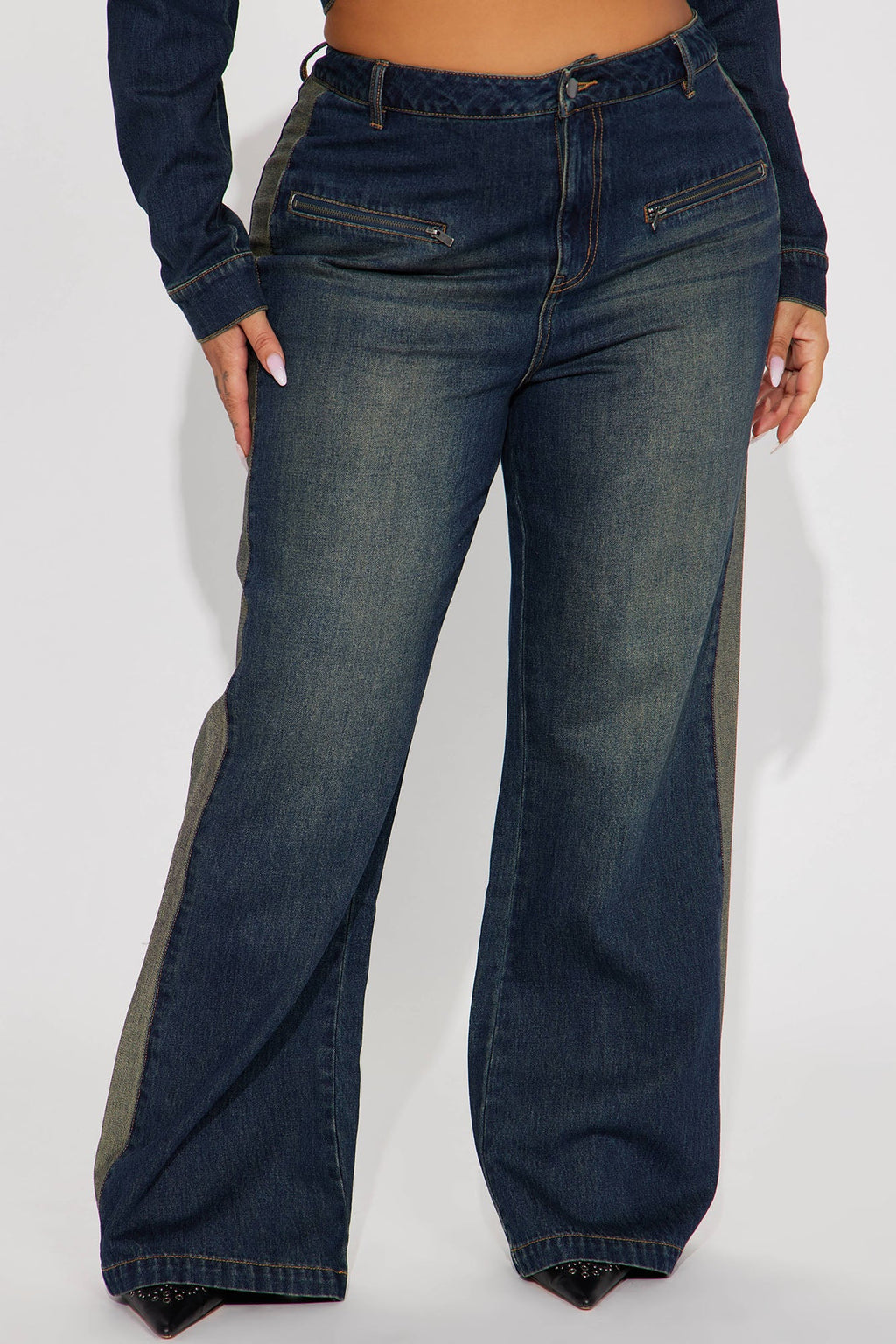 When In Rome Tinted Straight Leg Jean - Dark Wash