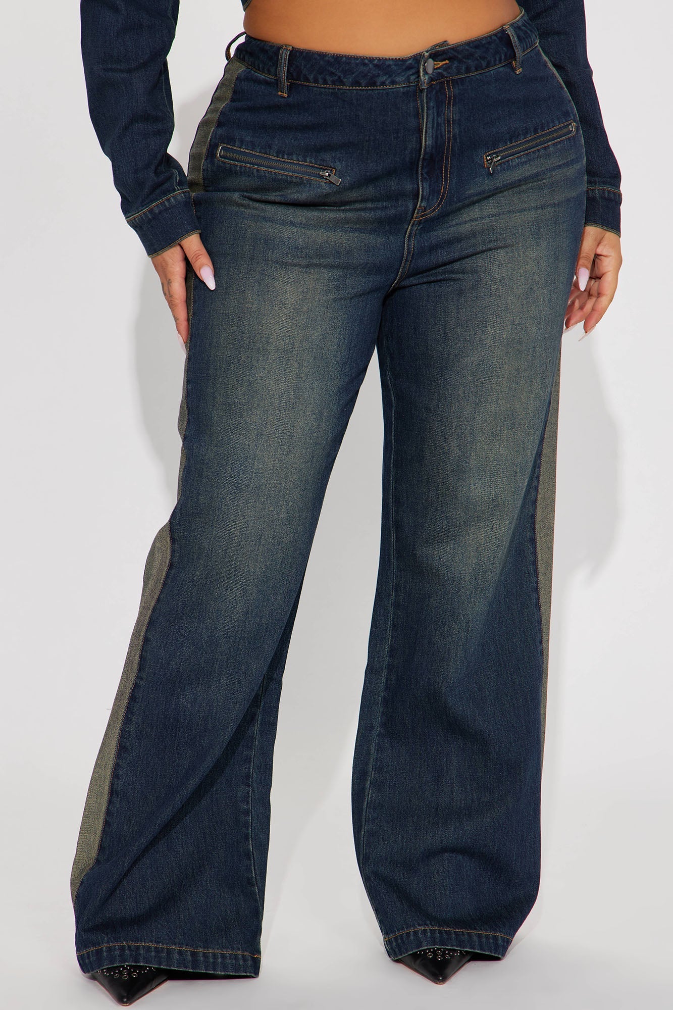 When In Rome Tinted Straight Leg Jean - Dark Wash