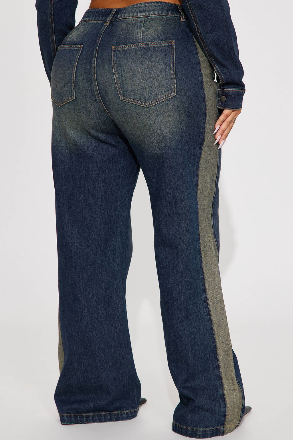 When In Rome Tinted Straight Leg Jean - Dark Wash