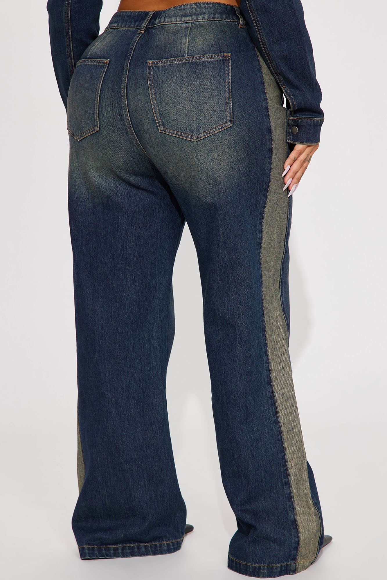 When In Rome Tinted Straight Leg Jean - Dark Wash