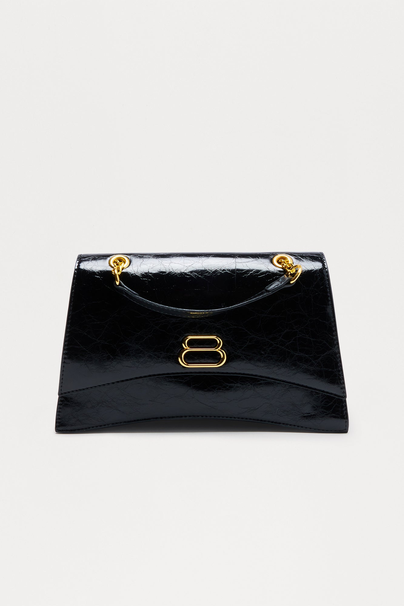 Got You On The Edge Faux Leather Handbag - Black