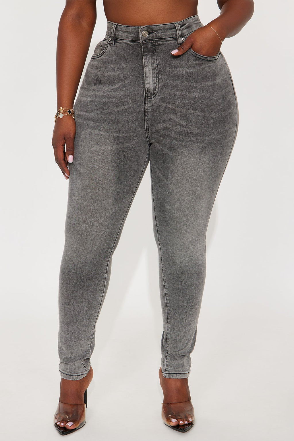 In The Black Skinny Jeans - Grey