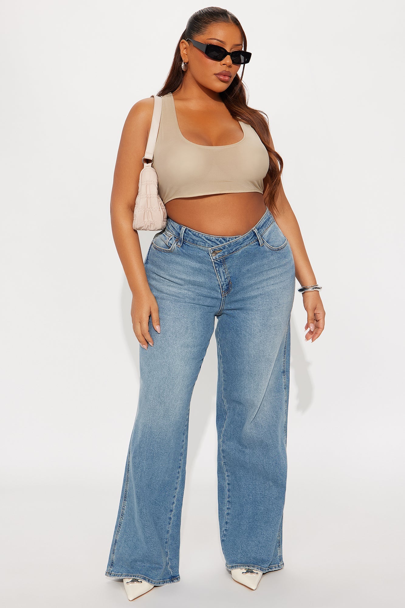 Eastside Low Rise Crossover Wide Leg Jean - Vintage Wash