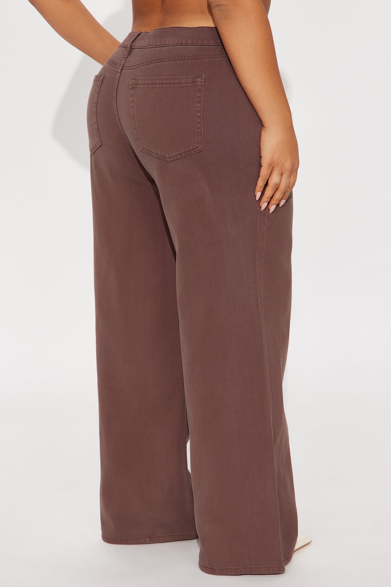 Southside Low Rise Wide Leg Jean - Brown