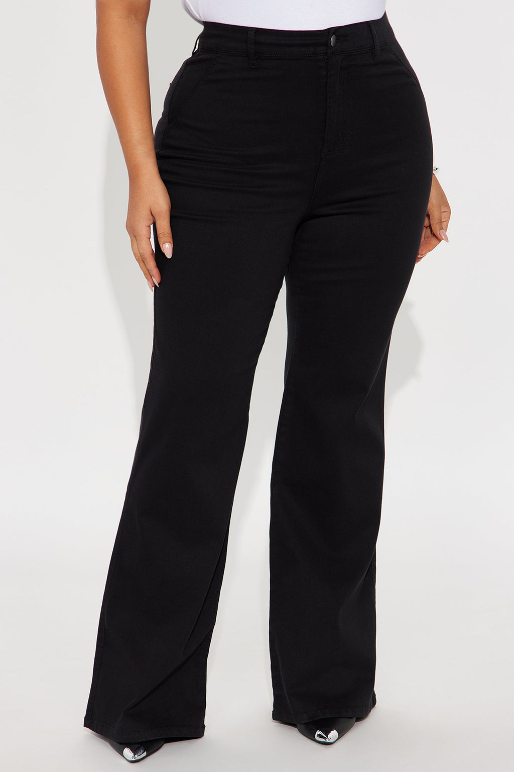 Classic Color Trouser Flare Jeans - Black