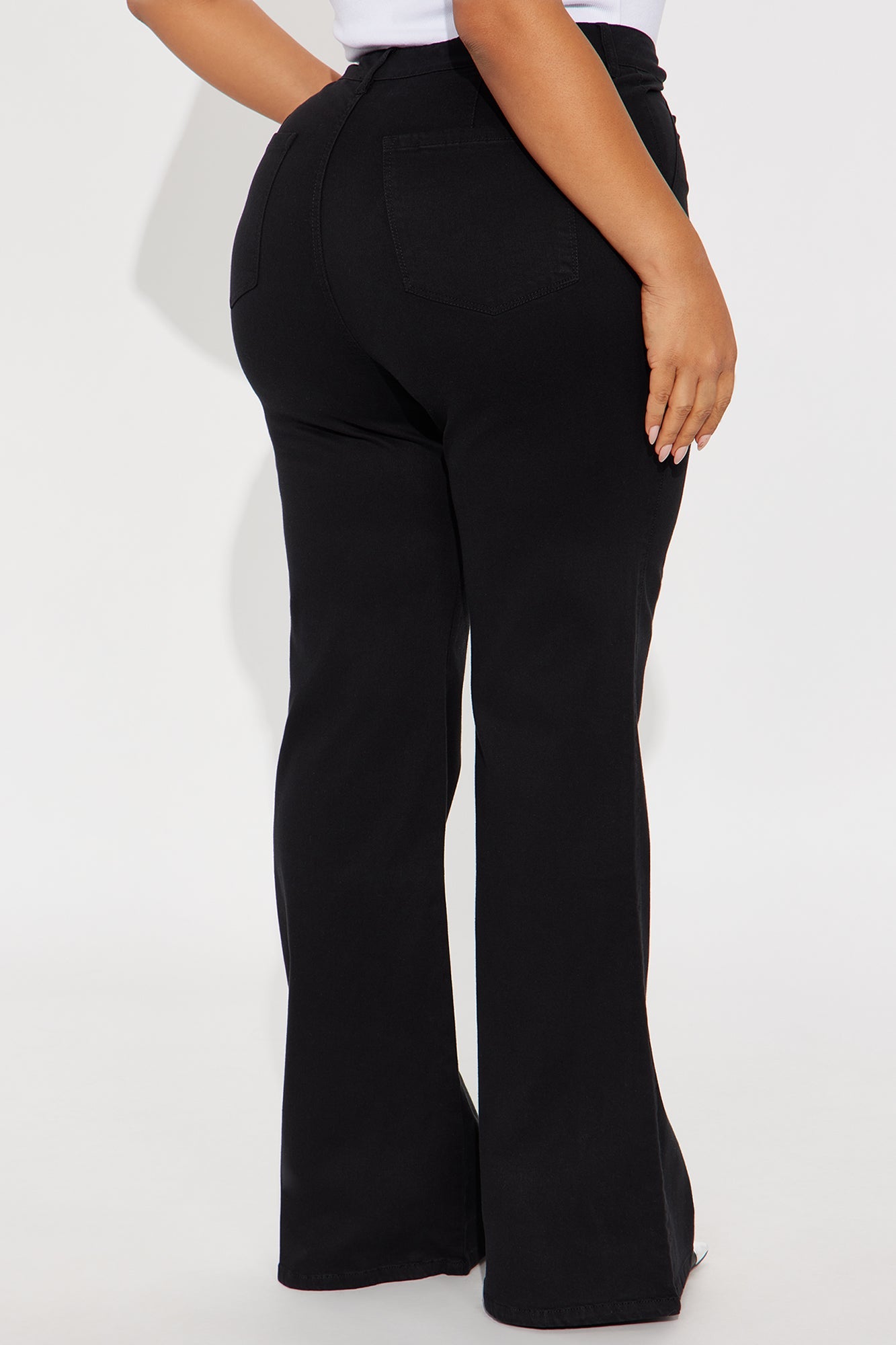 Classic Color Trouser Flare Jeans - Black