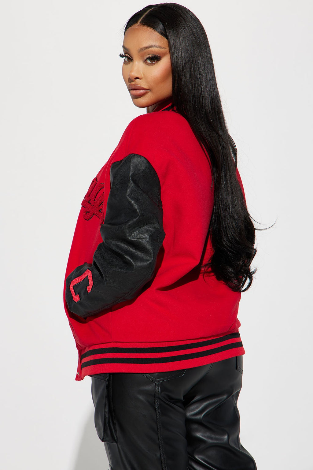 Chi Town Girl Bomber - Red/Black