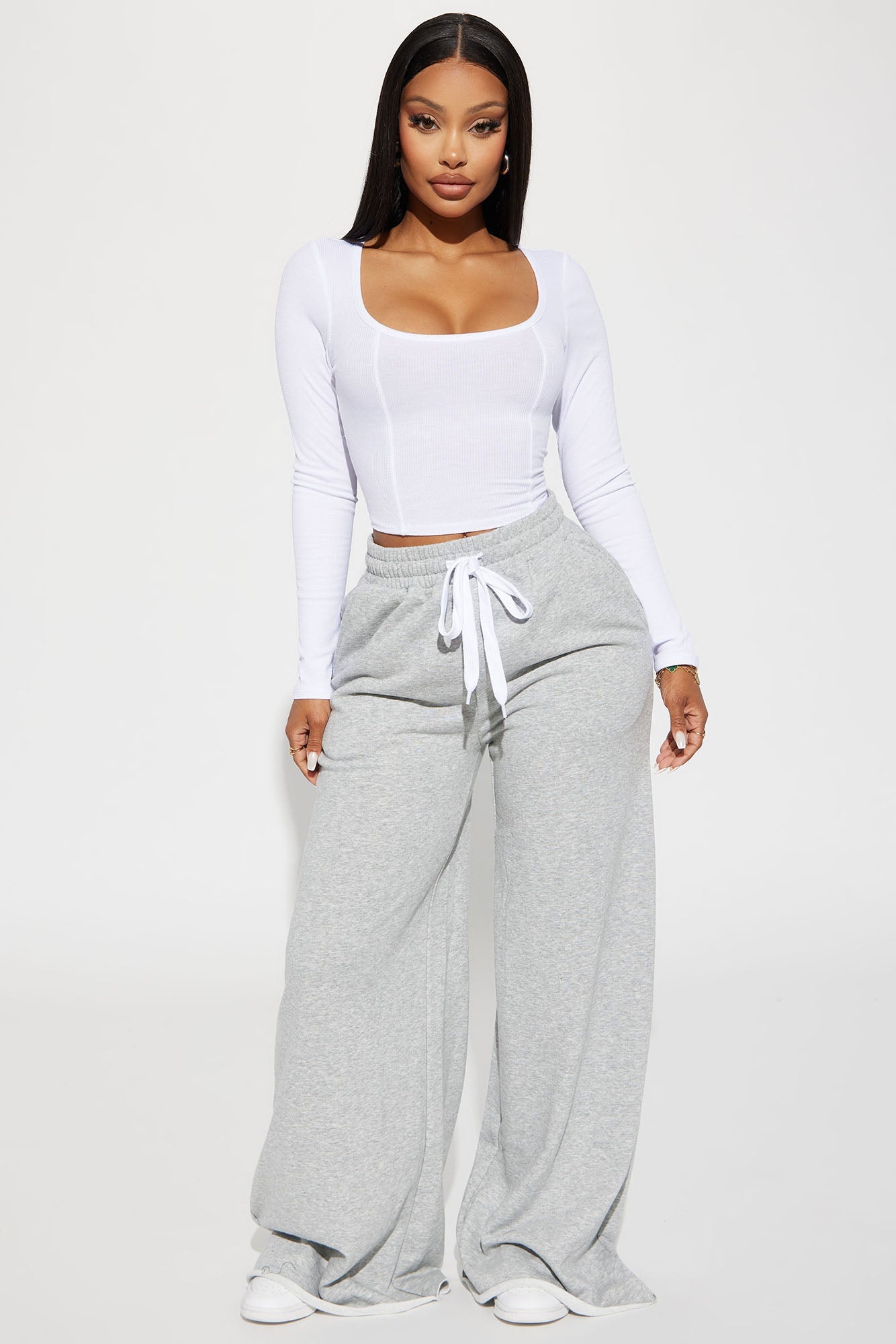 Dana Ribbed Top - White