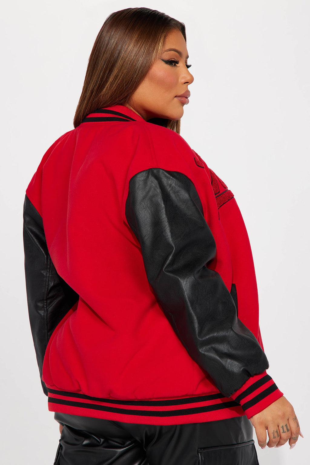 Chi Town Girl Bomber - Red/Black