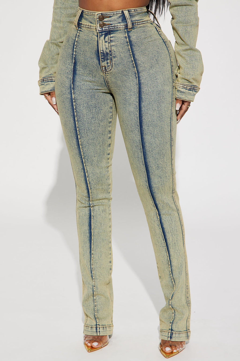 Vittoria Tinted Stretch Skinny Jeans - Light Wash