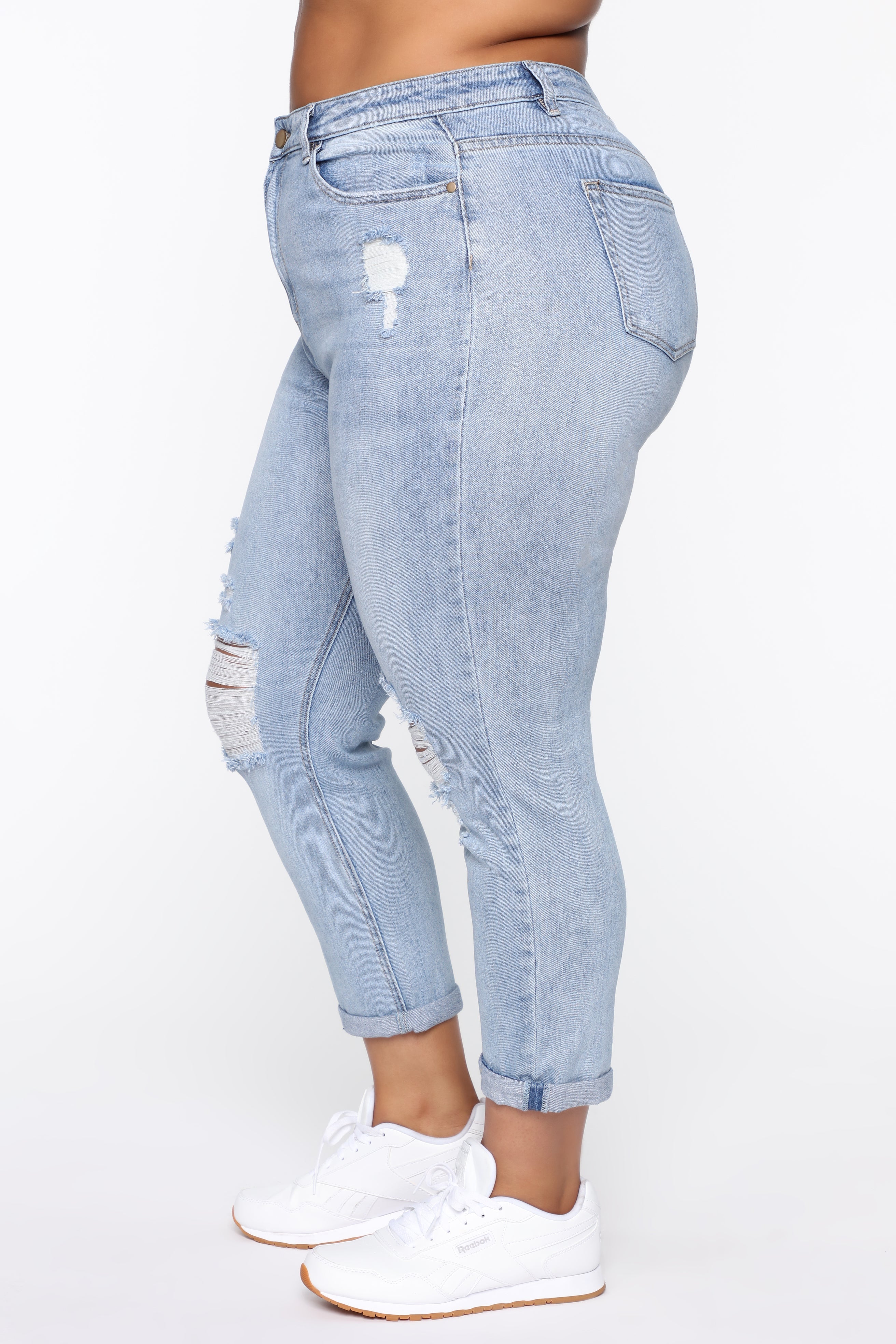 Keep Coming Back Boyfriend Jeans - Light Blue Wash
