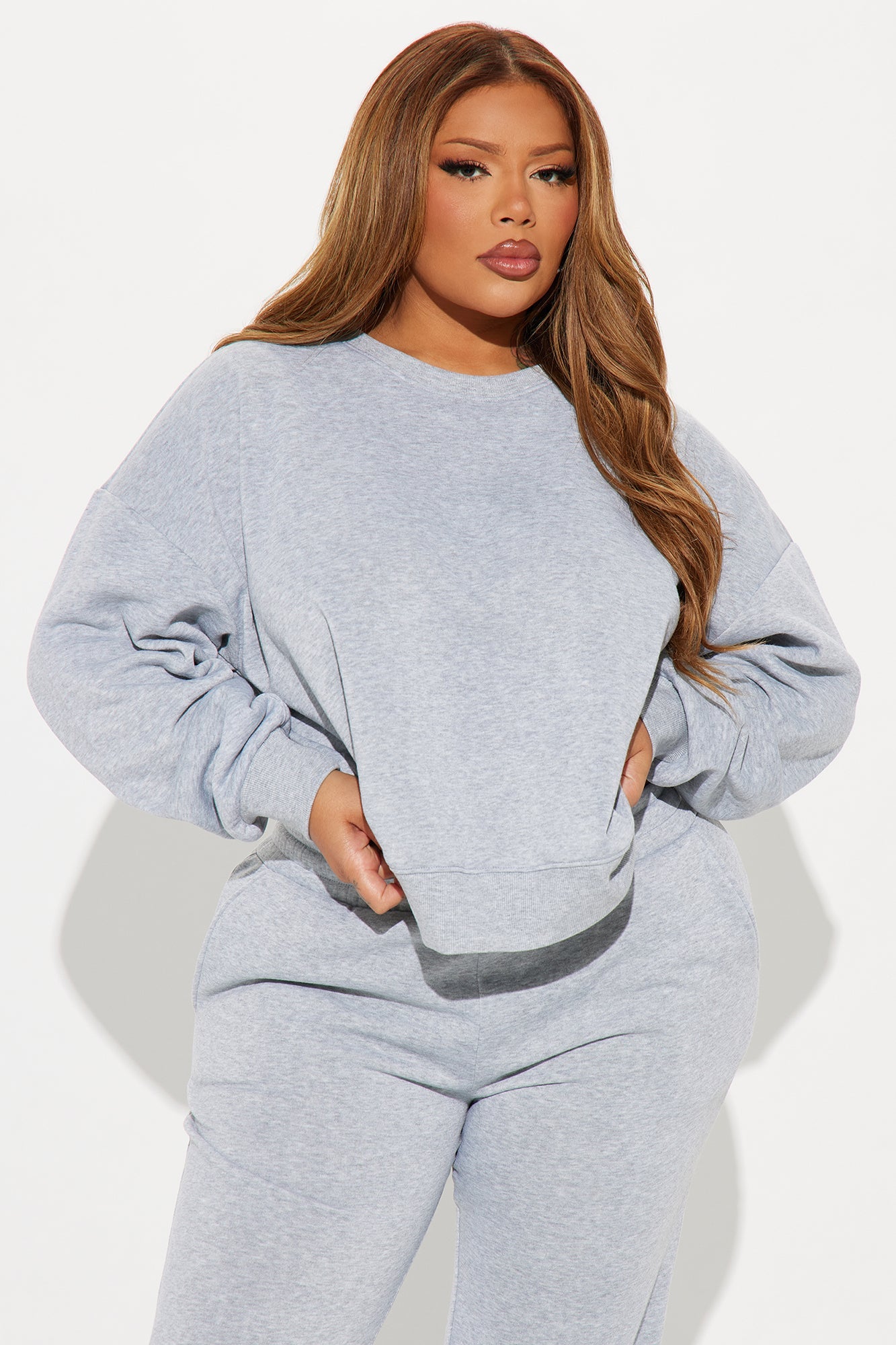 Candice Lounge Crew Neck - Heather Grey