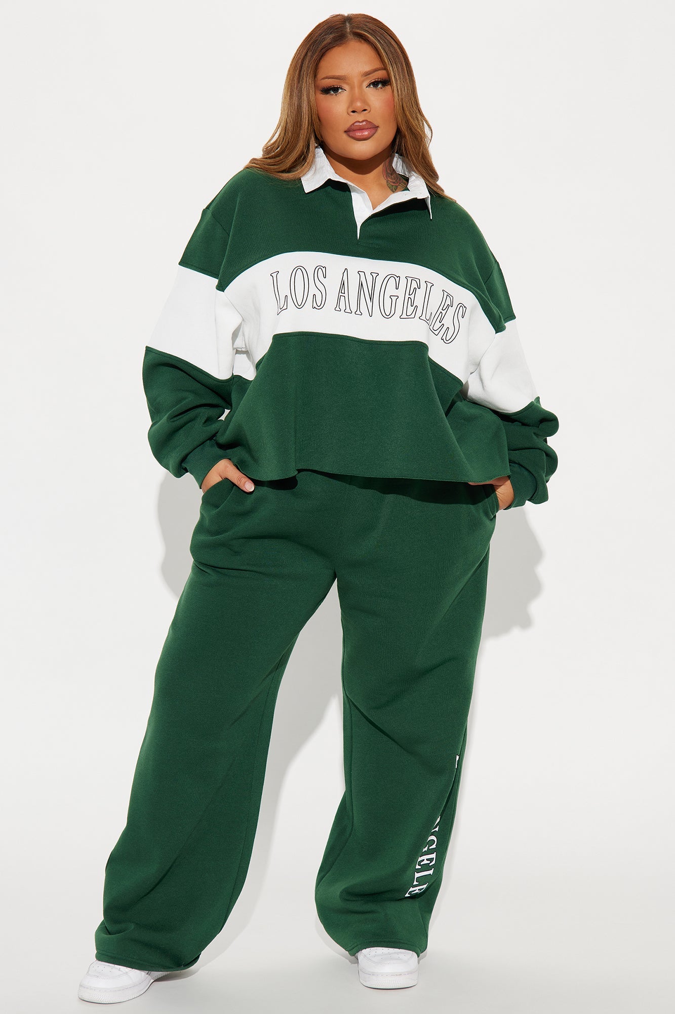 Living The LA Life Pant Set - Hunter