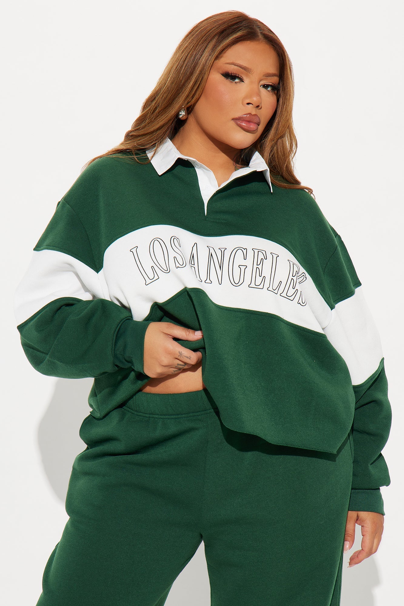 Living The LA Life Pant Set - Hunter