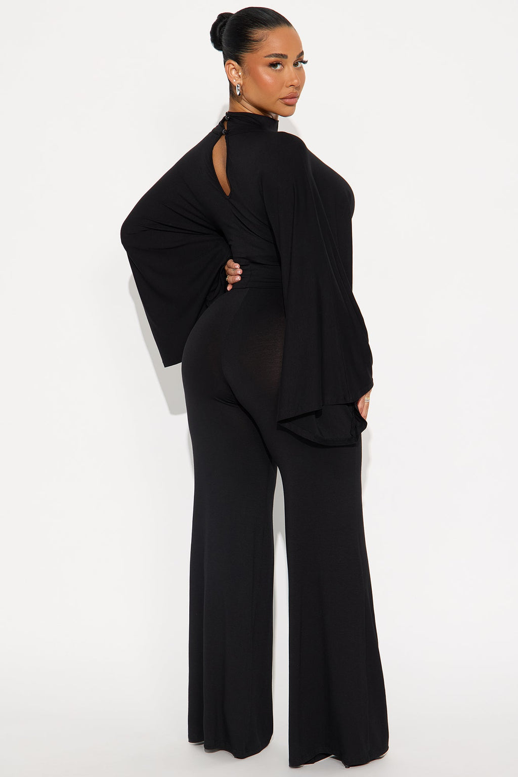Haiden Wide Sleeve Pant Set - Black