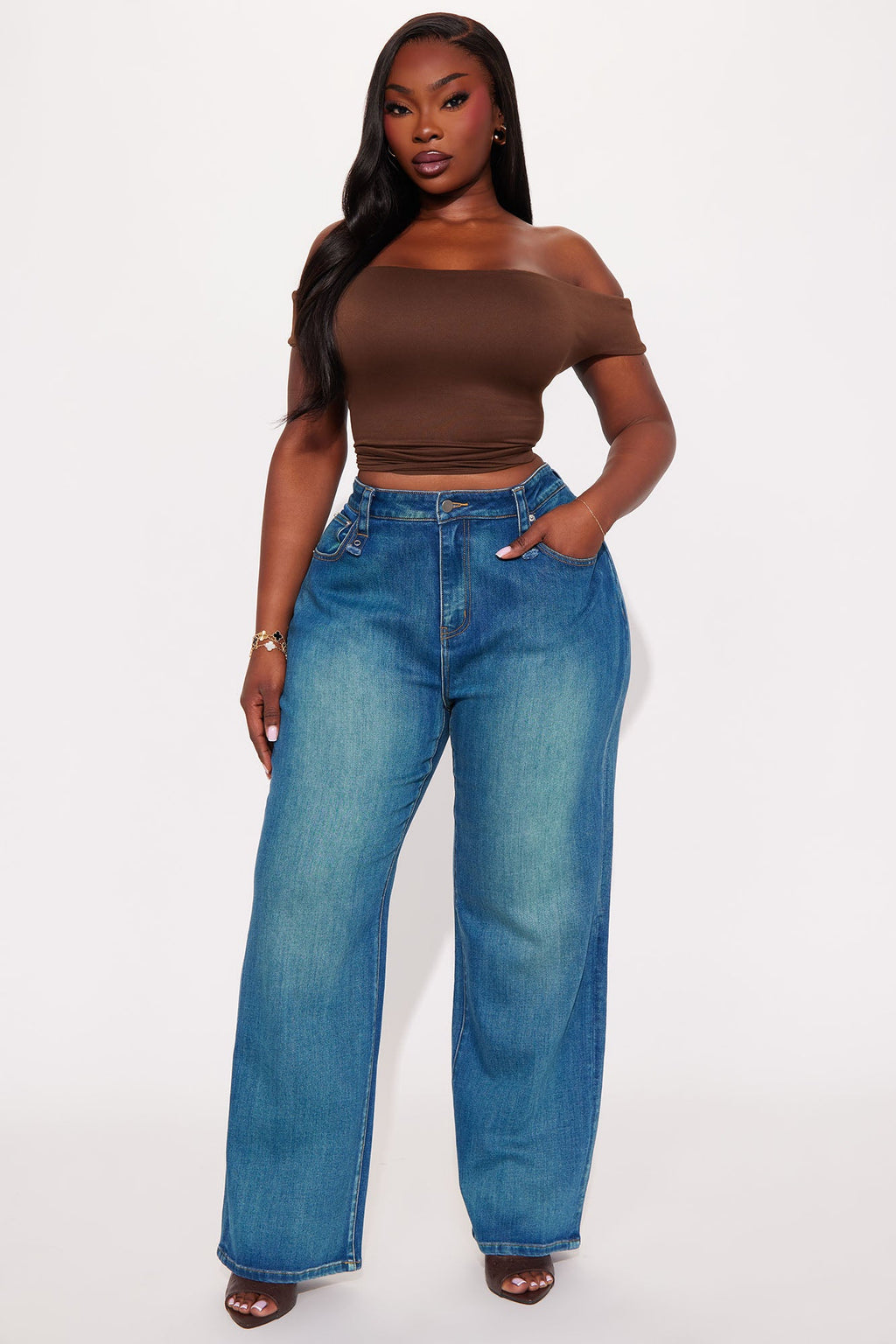 All The Time Tinted Straight Leg Jeans - Medium Wash