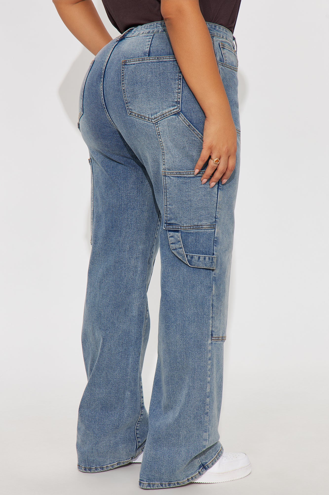 Carlisle Carpenter Stretch Straight Leg Jeans - Medium Wash
