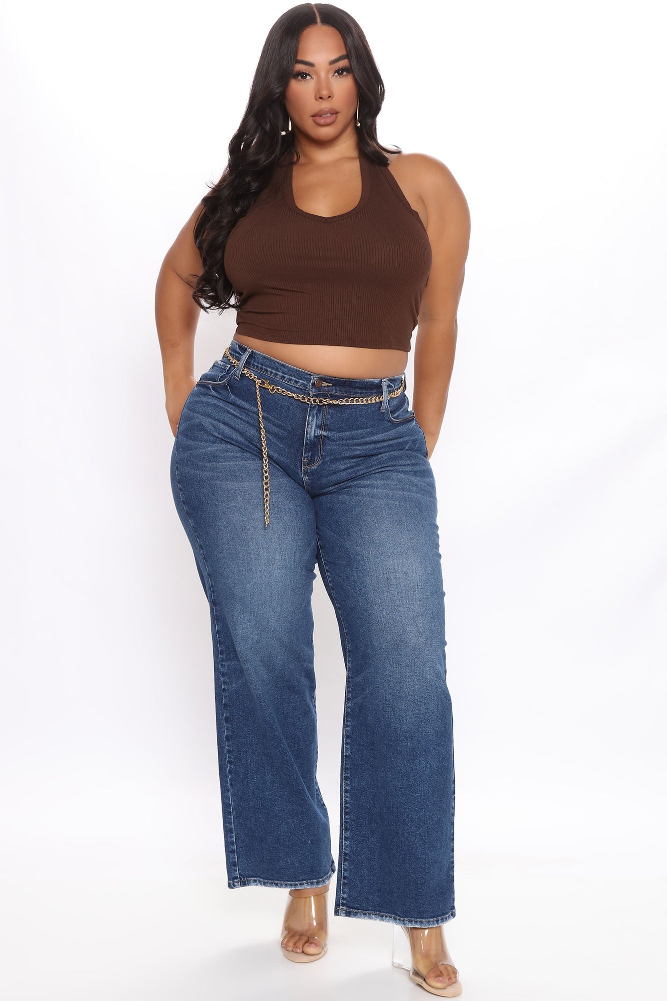 The New Me Halter Top - Chocolate