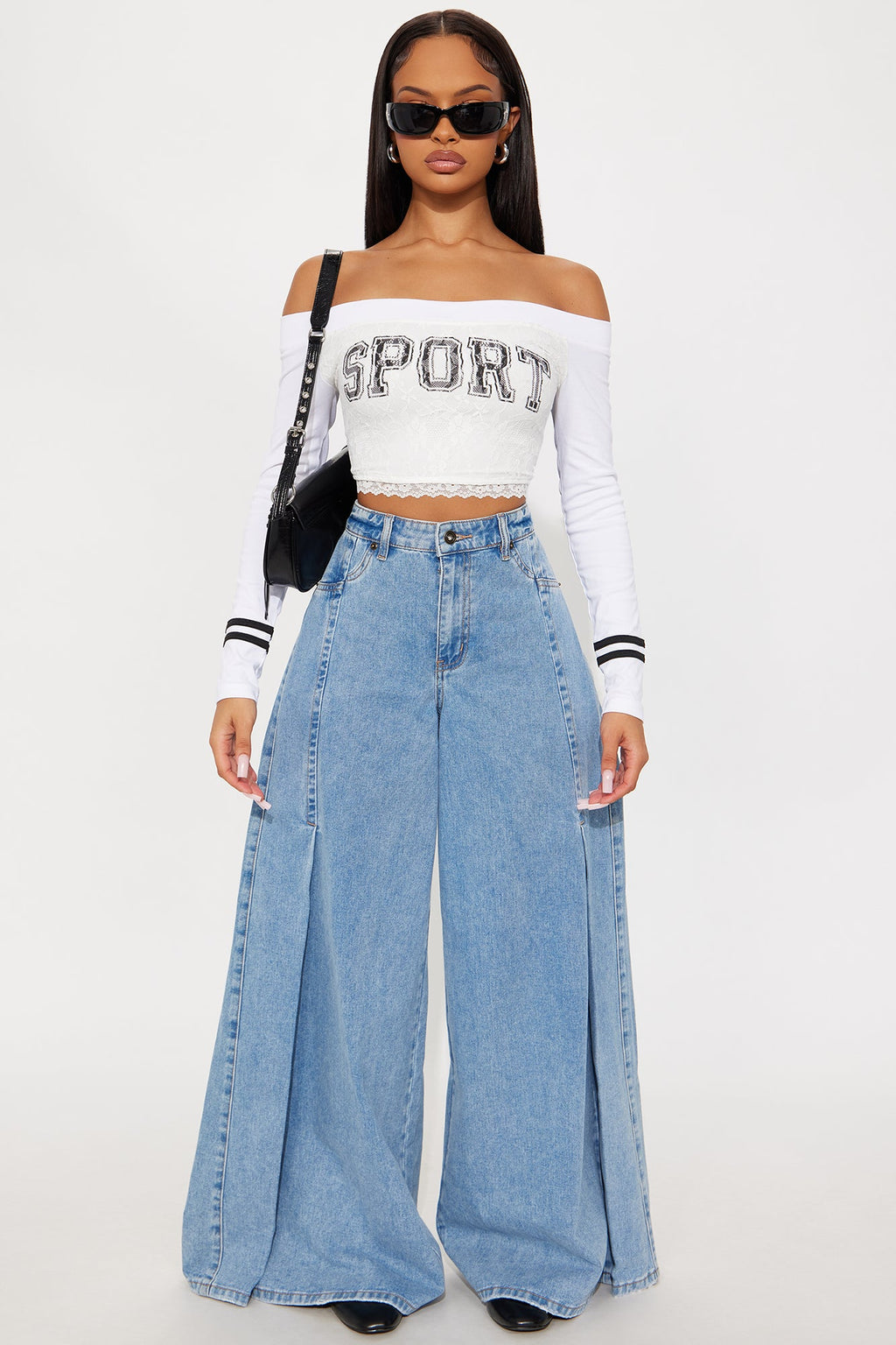 Eastside Wide Leg Denim Jeans - Light Wash