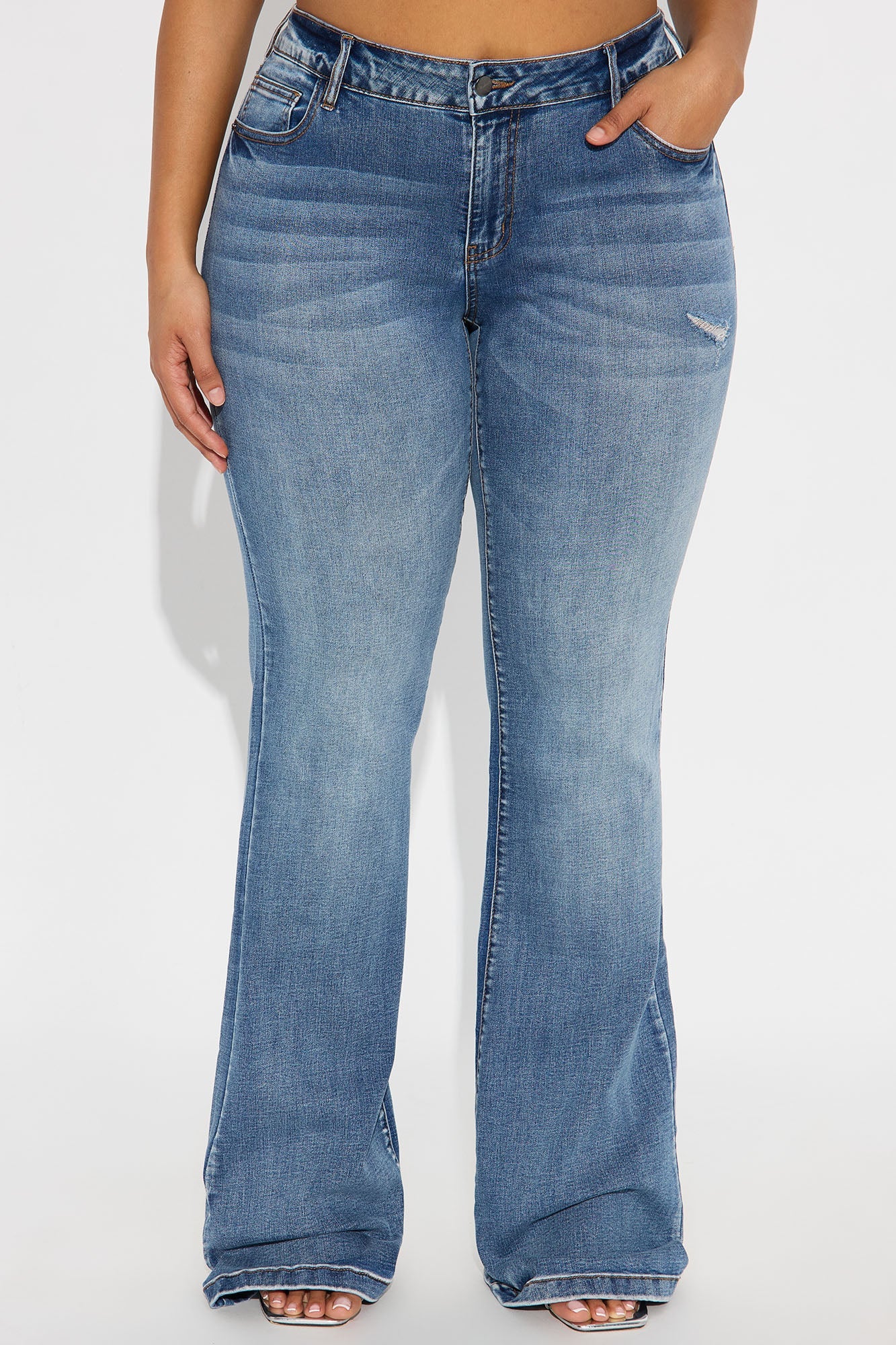 Tall Can't Compete Low Rise Stretch Bootcut Jean - Medium Wash