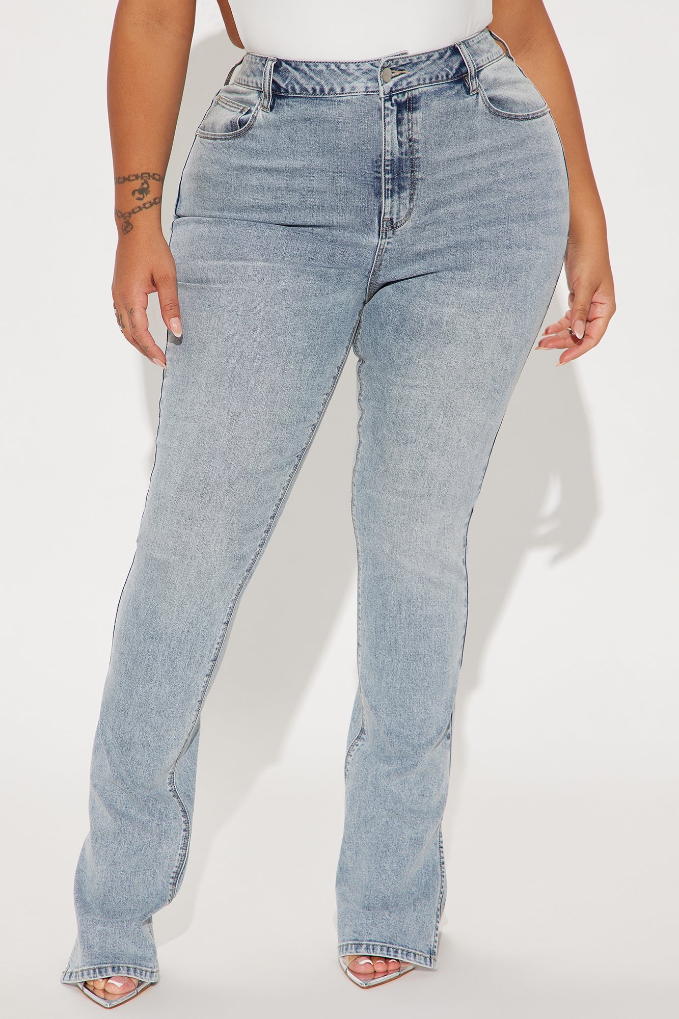 Tall Soho Side Split Skinny Jeans - Light Wash