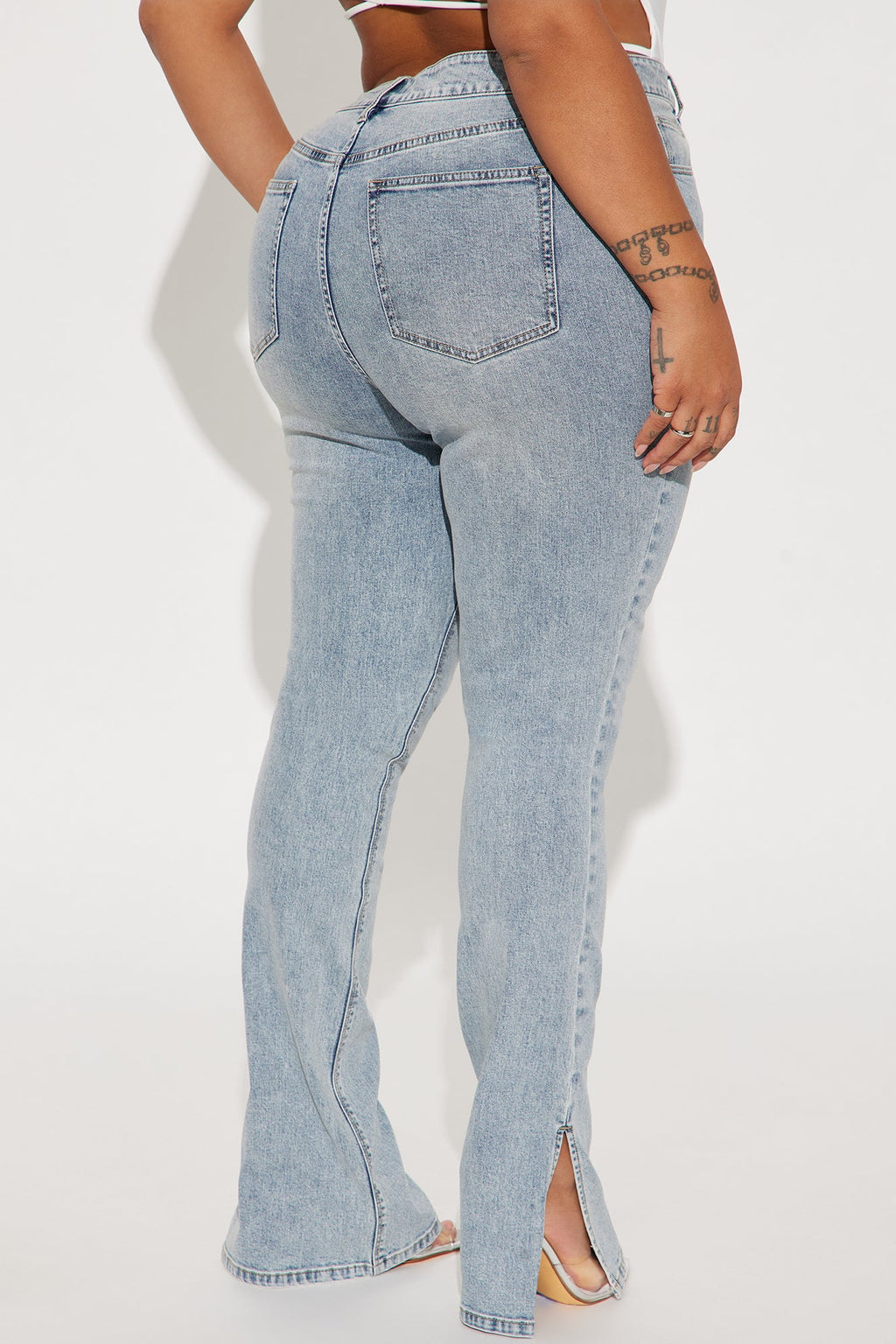 Tall Soho Side Split Skinny Jeans - Light Wash