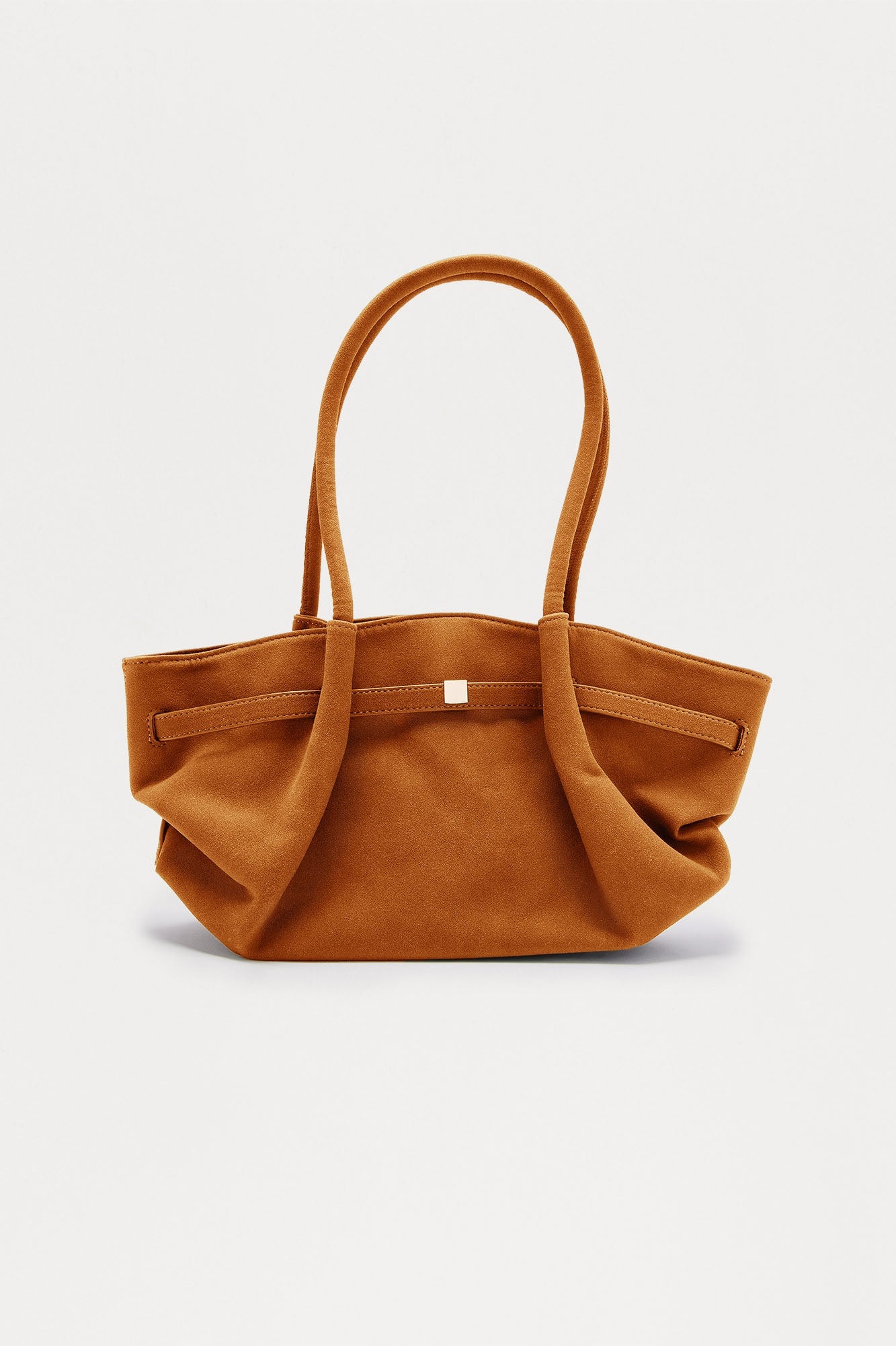 Carlington Faux Suede Shoulder Bag - Brown