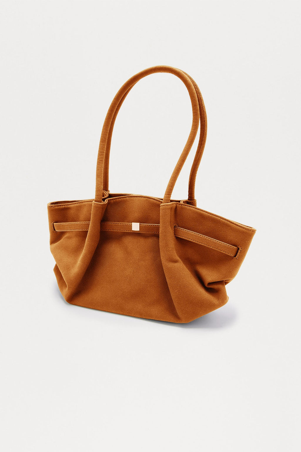 Carlington Faux Suede Shoulder Bag - Brown