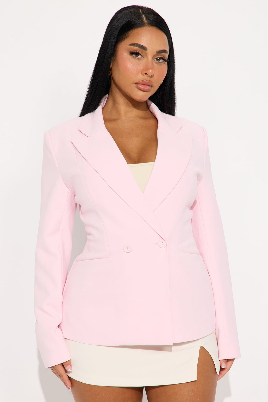Charlie Fitted Blazer - Light Pink