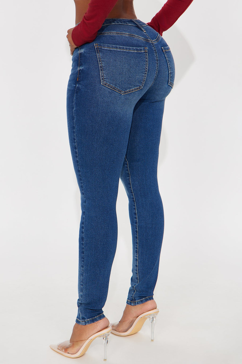 Sleek Fit Mid Rise Skinny Jean - Medium Wash