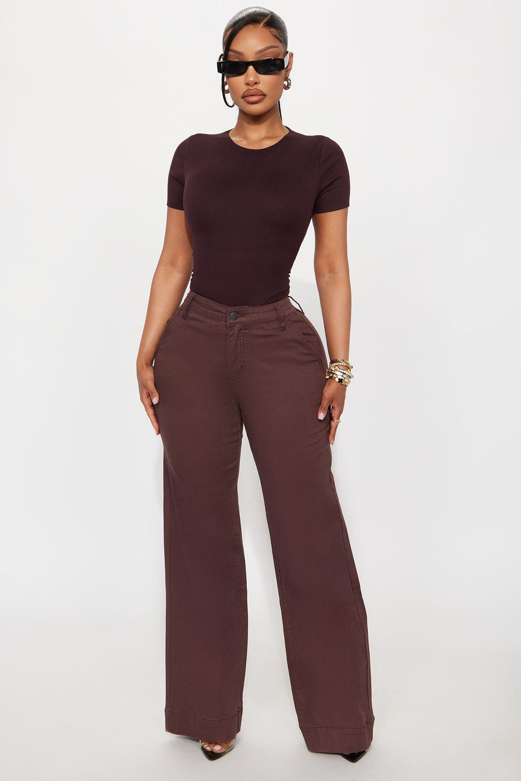 Margot Classic Color Trouser Jean - Brown